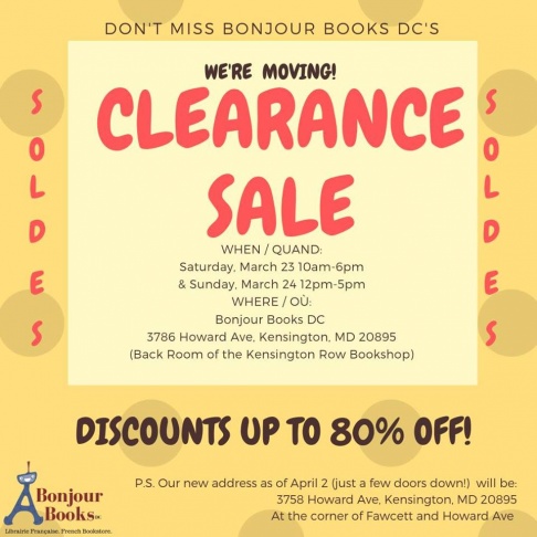 Bonjour Books DC Clearance Sale