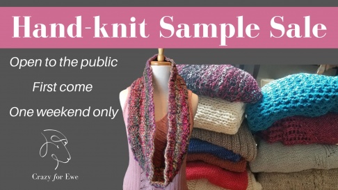 Crazy for Ewe Yarns Hand-knit Sample Sale